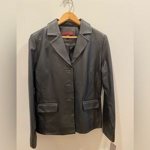 Leather coat